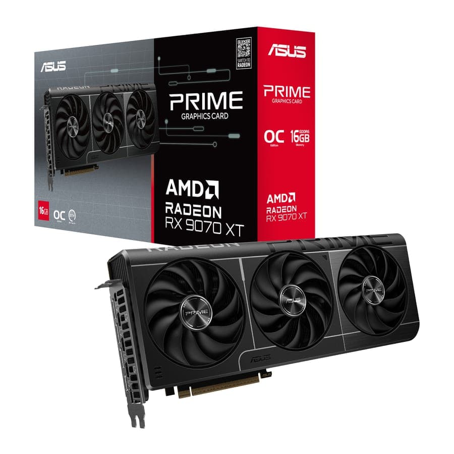 Asus Prime Radeon RX 9070 XT OC Edition 16GB GDDR6 - Miniature 3