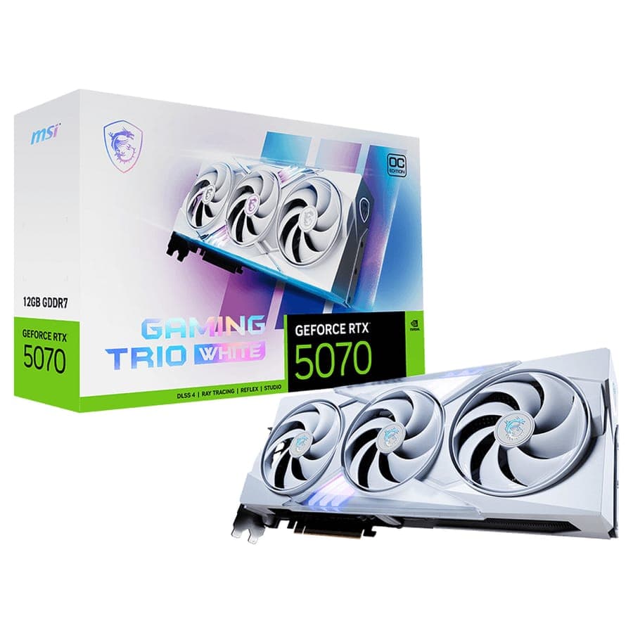 MSI GeForce RTX 5070 12G GAMING TRIO OC WHITE - Miniature 3