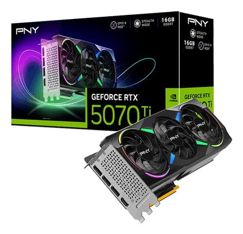 PNY RTX 5070Ti 16GB ARGB Overclocked Triple Fan - Miniature 2