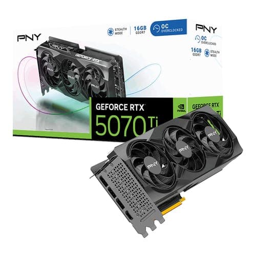 PNY RTX 5070Ti 16GB Overclocked Triple Fan V1 - Miniature 3